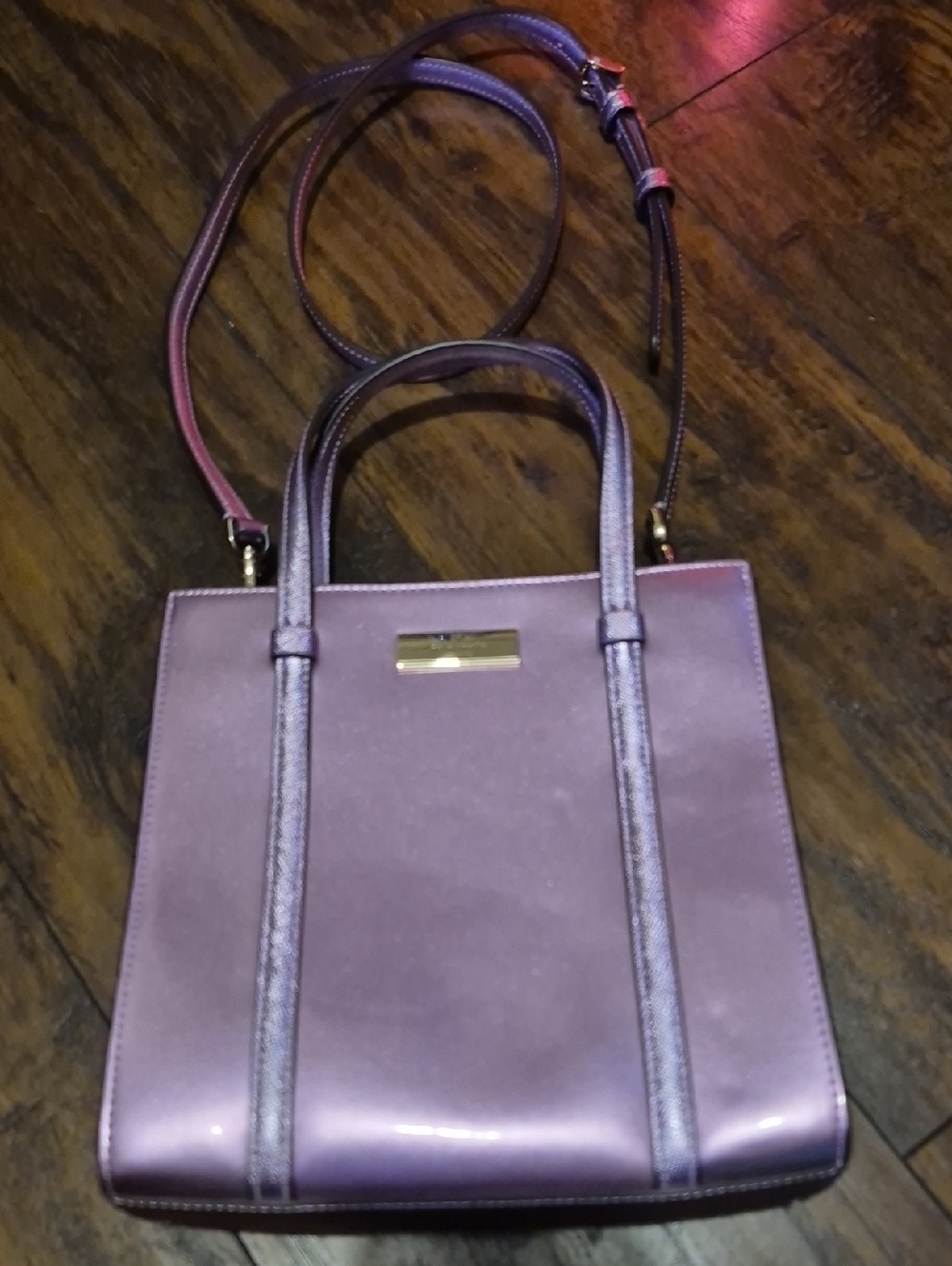 kate spade Metallic Lavender Satchel with Shoulder Strap
